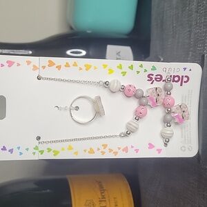 3-pc Cat Jewelry Set -Silver & Pink